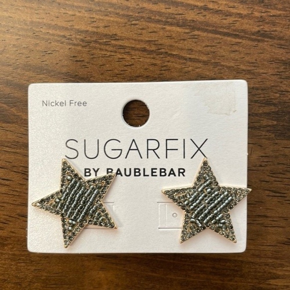 NEW Sugarfix Baublebar Star Beaded Stud Earrings